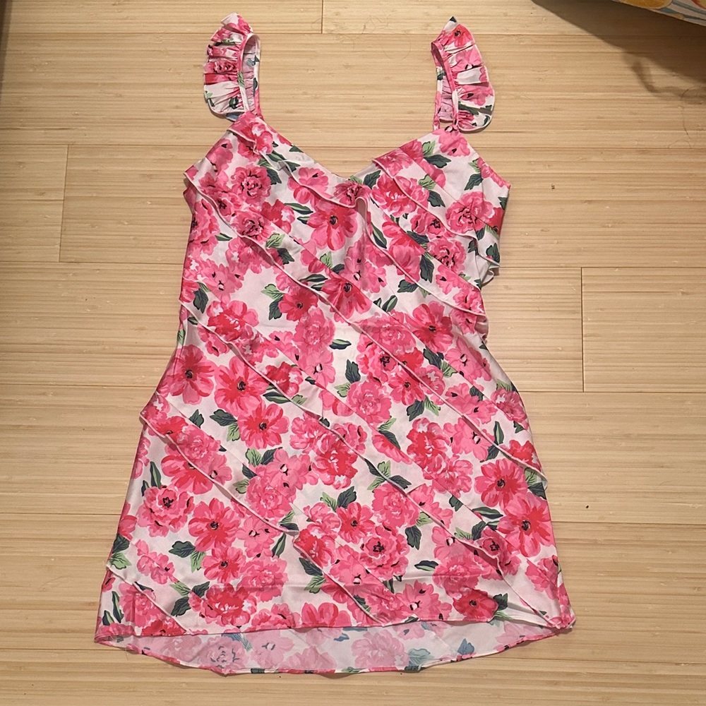 NWOT ROSA RUFFLE MINI DRESS - Picture 6 of 10